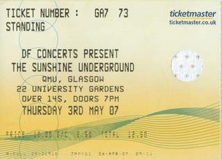 The Sunshine Underground ticket
