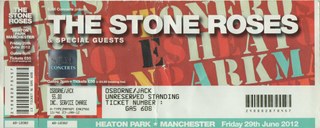 The Stone Roses ticket