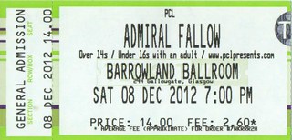 Admiral Fallow ticket