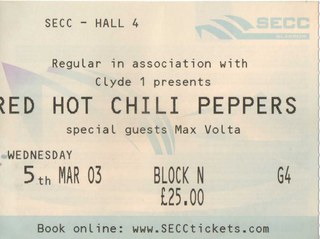 Red Hot Chili Peppers ticket
