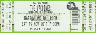 The Vaccines ticket