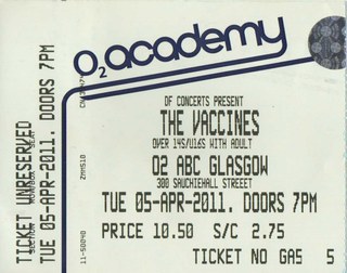 The Vaccines ticket