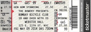 Bombay Bicycle Club ticket