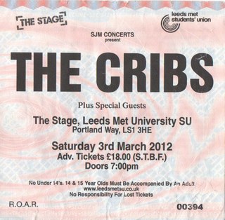 The Cribs ticket
