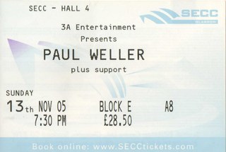 Paul Weller ticket
