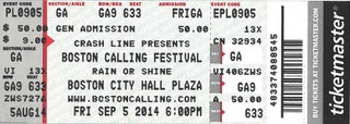Boston Calling ticket
