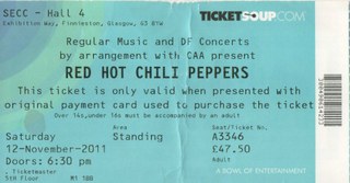 Red Hot Chili Peppers ticket