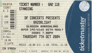 Razorlight ticket