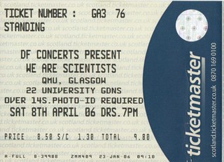 We Are Scientists ticket