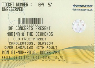 Marina and the Diamonds ticket