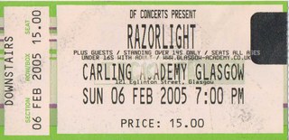 Razorlight ticket