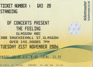 The Feeling ticket