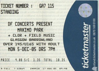 Maximo Park ticket